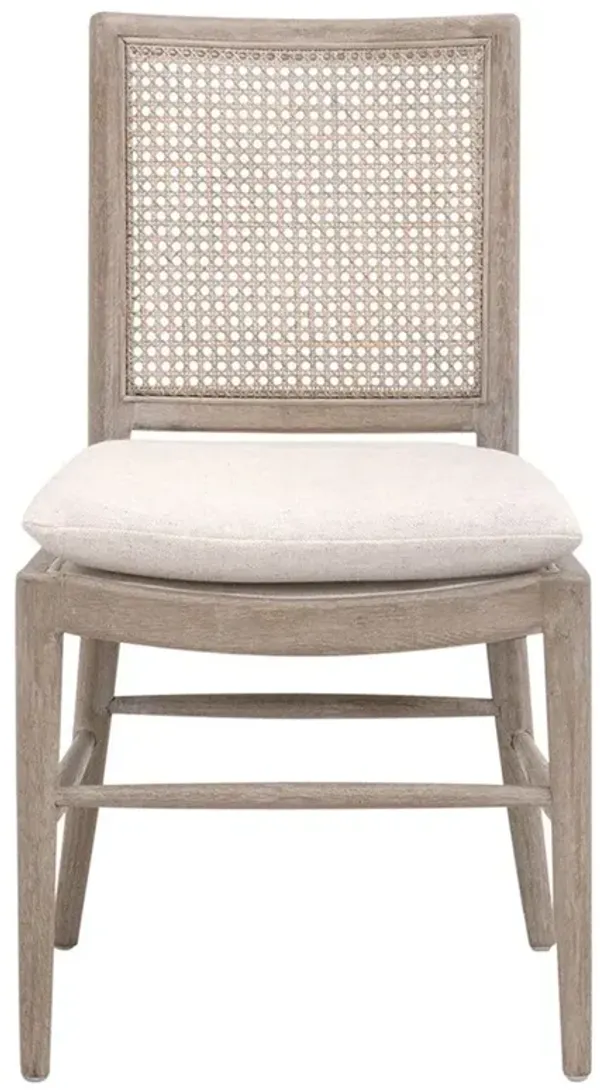 Laken Coastal Cream Performance Grey Oak Wood Dining Chair - Set of 2