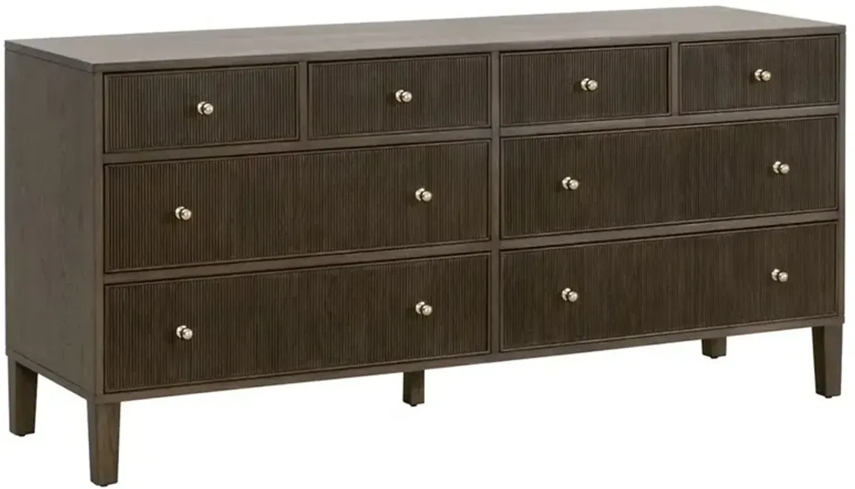 Mira Coastal Beach Dutch Brown Oak Double Dresser