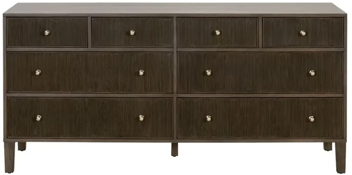 Mira Coastal Beach Dutch Brown Oak Double Dresser