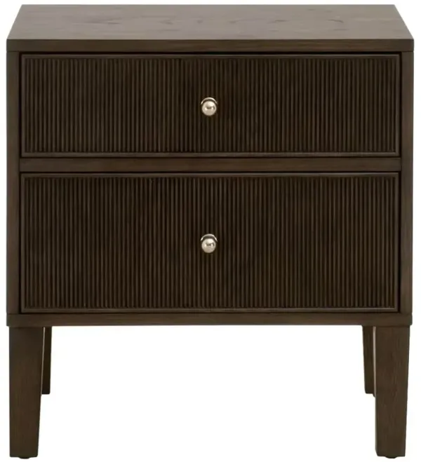 Mira Coastal Beach Dutch Brown Oak Nightstand