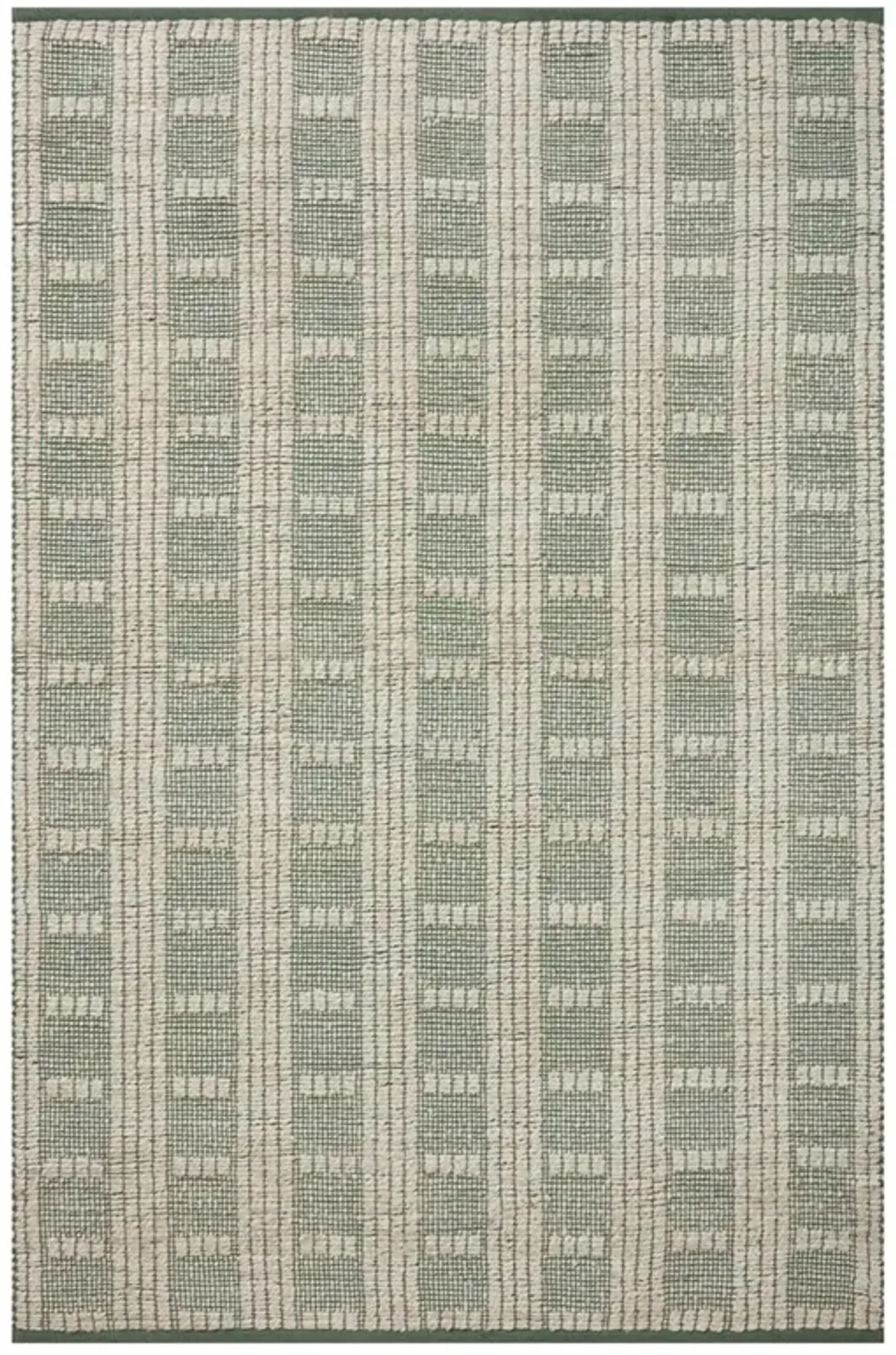 Arwen Updated Traditional Green Striped Patterned Rug - 9'x12'