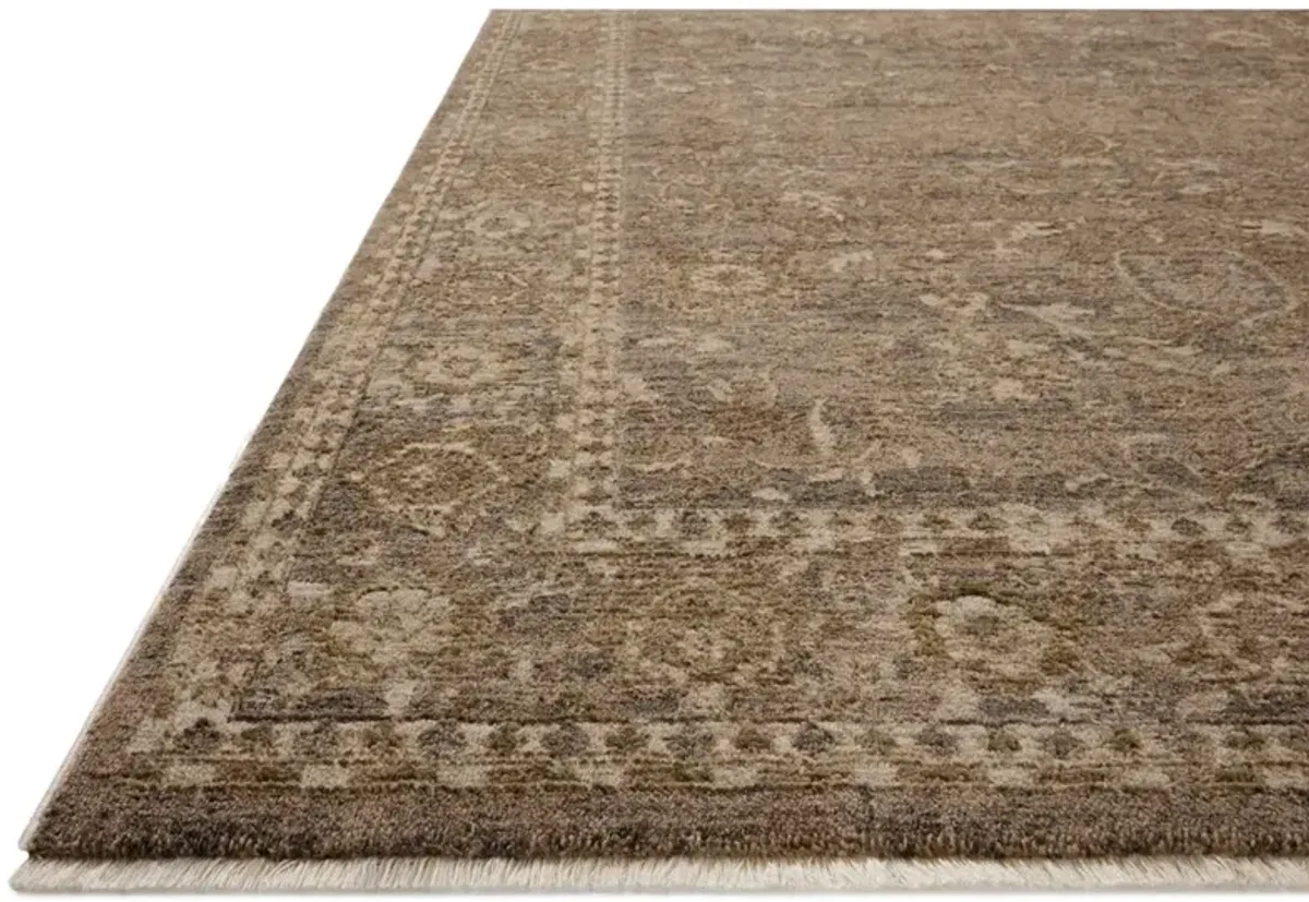 Kaelen Updated Traditional Brown Oushak Patterned Rug - 9'6"x13'2"
