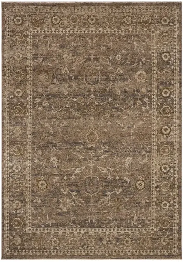 Kaelen Updated Traditional Brown Oushak Patterned Rug - 9'6"x13'2"