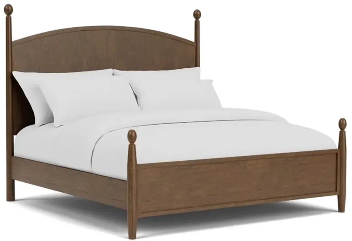 Hearth Updated Traditional Brown Wood Bed - King