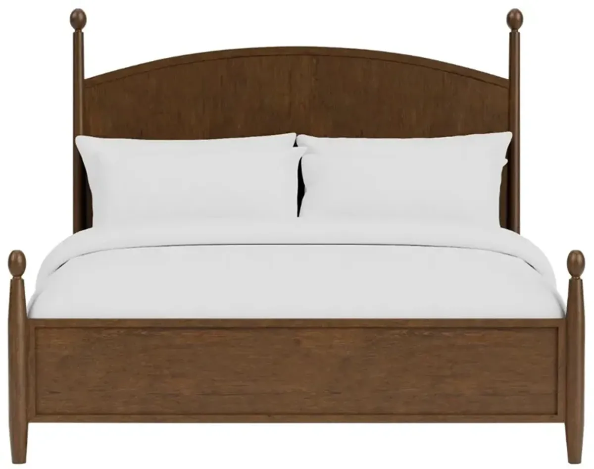 Hearth Updated Traditional Brown Wood Bed - King