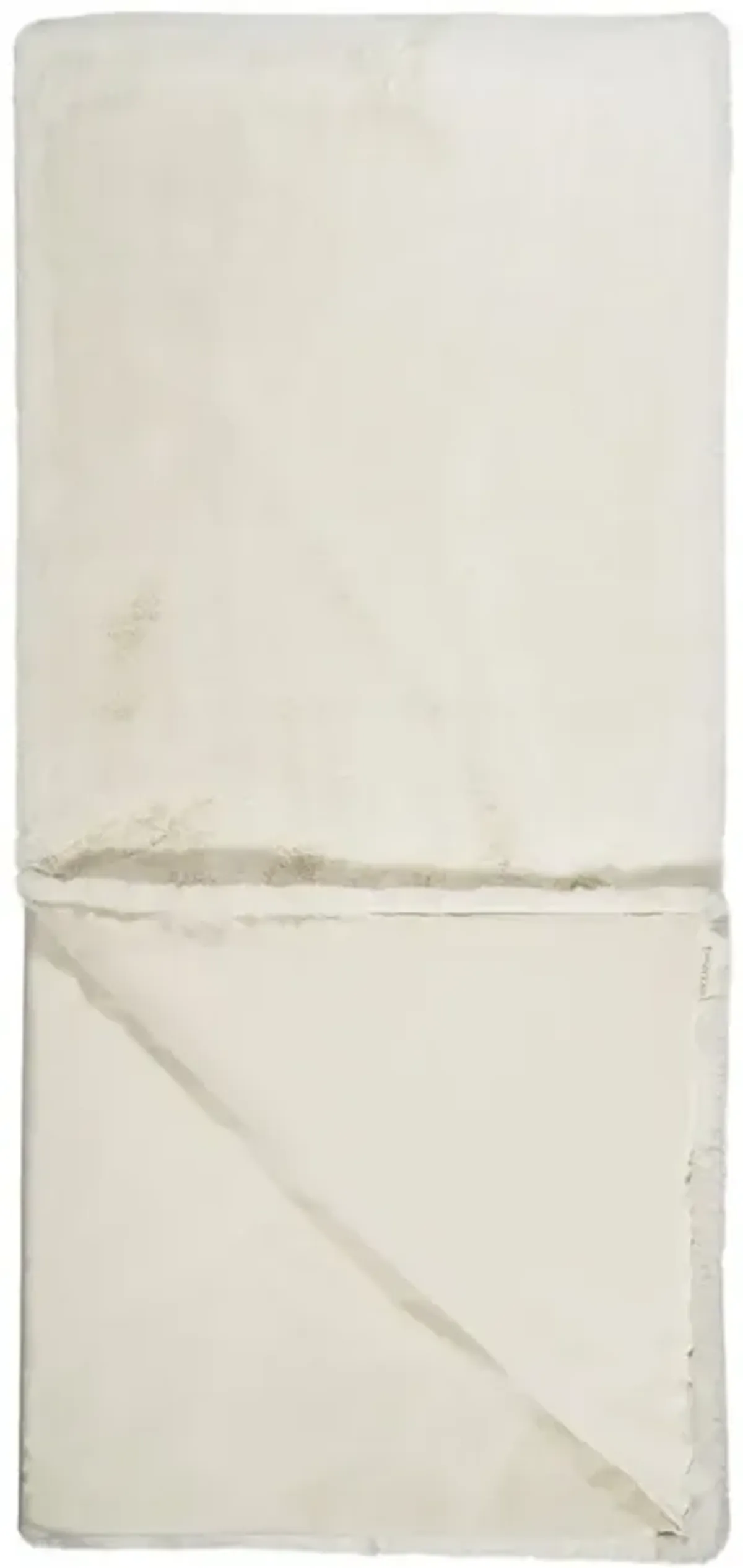 Kylen Modern Classic White Faux Fur Throw Blanket