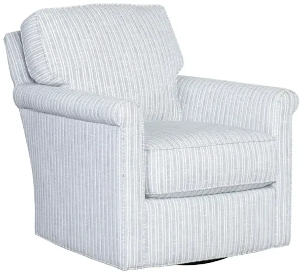 Aoife Coastal Beach Blue Performance Swivel Chair