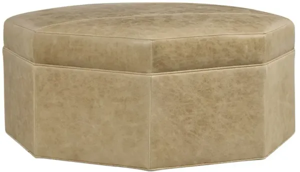 Ottilie Modern Classic Renegade Latte Leather Ottoman