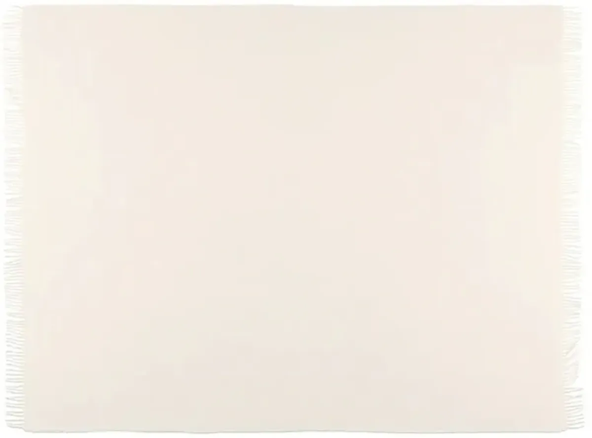Virdis Modern Classic Cream Wool Throw Blanket