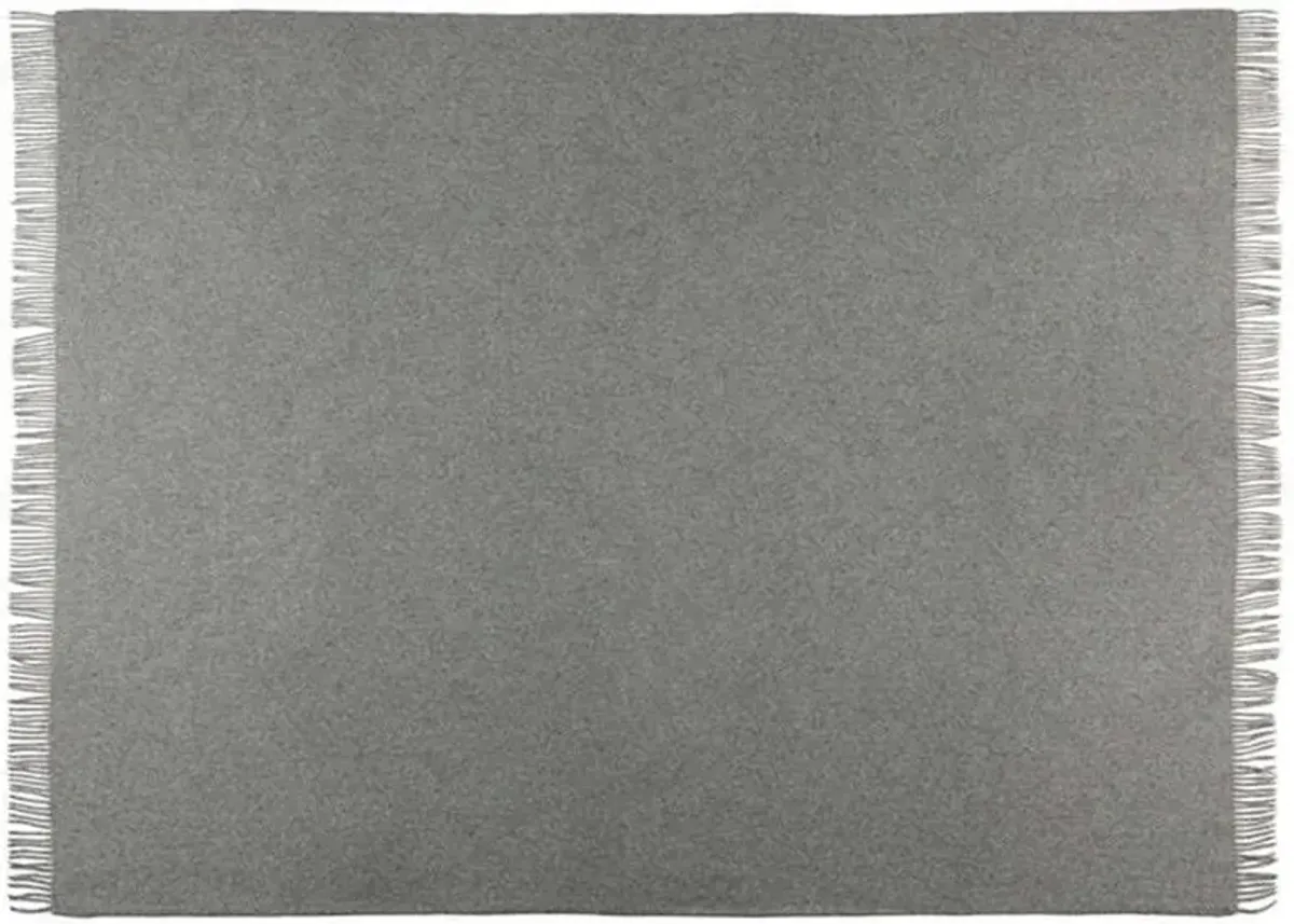 Virdis Modern Classic Light Grey Wool Throw Blanket