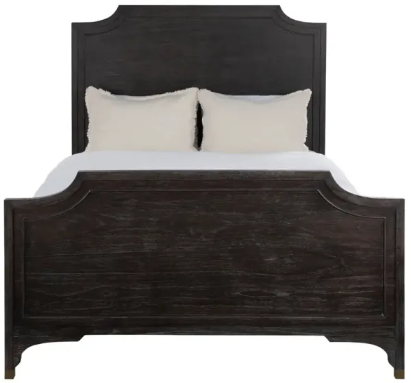 Alexandra Modern Classic Black Wood Bed - Queen