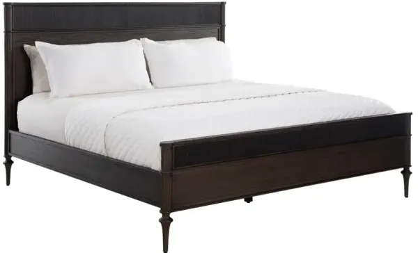 Andrea French Country Dark Brown Oak Bed - King