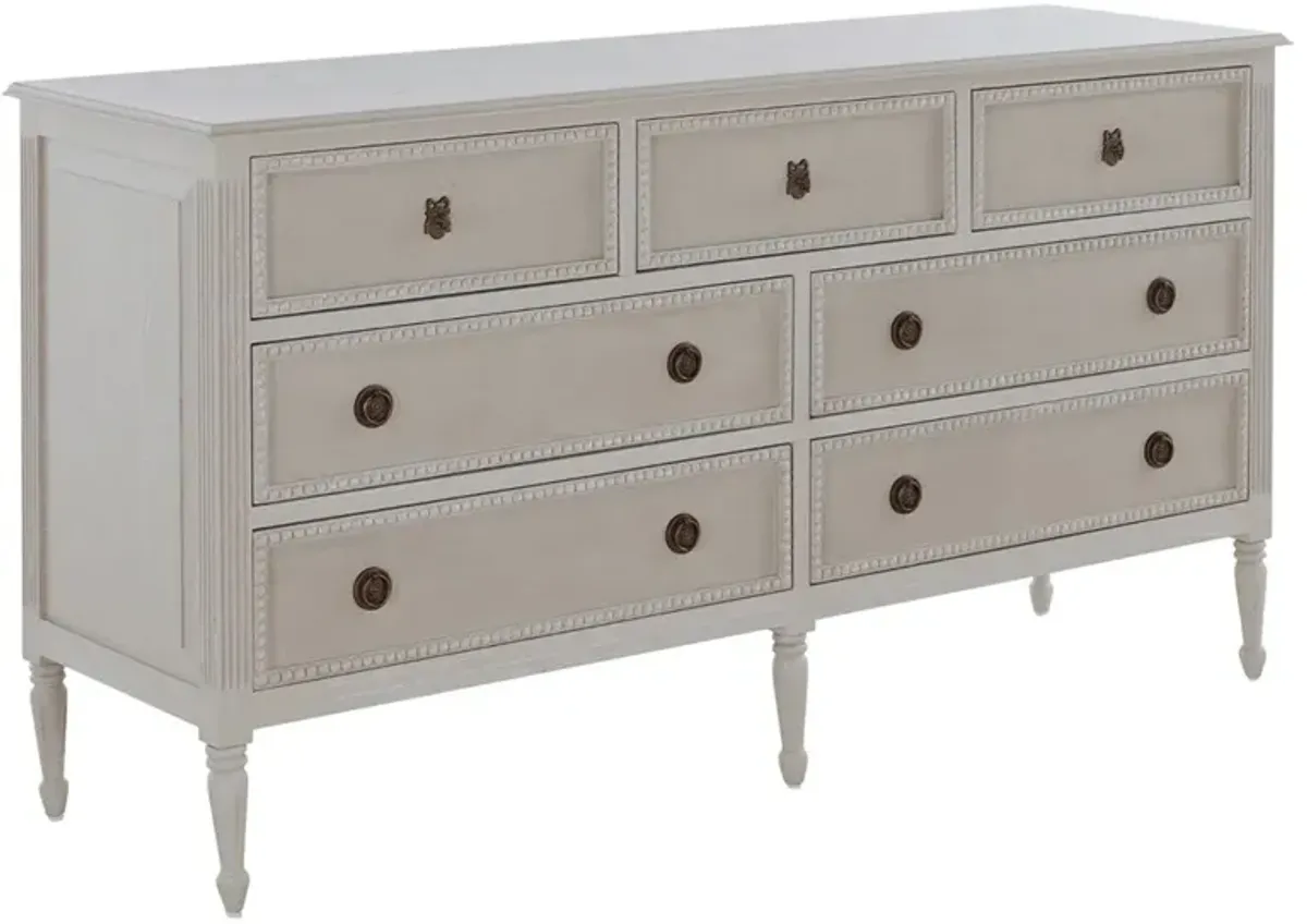 Caroline Updated Traditional Cerused White Oak Double Dresser