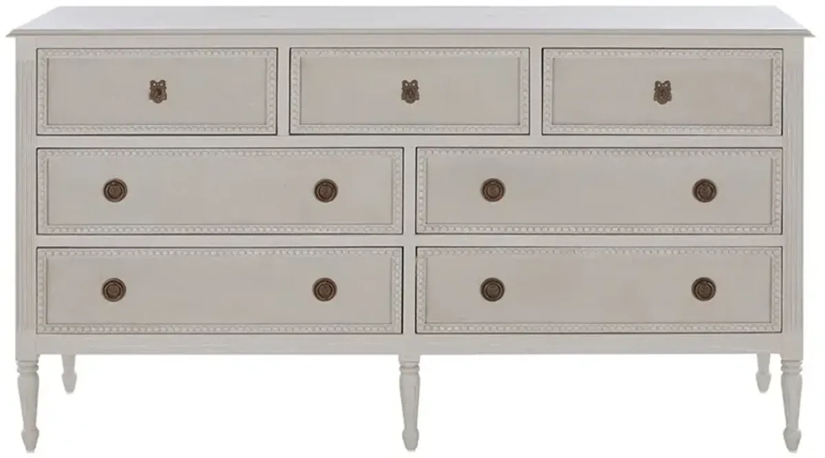 Caroline Updated Traditional Cerused White Oak Double Dresser
