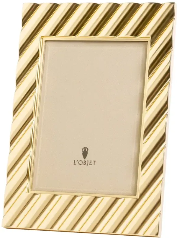 L'Objet Maxime Modern Classic Gold Metal Photo Frame - 5x7