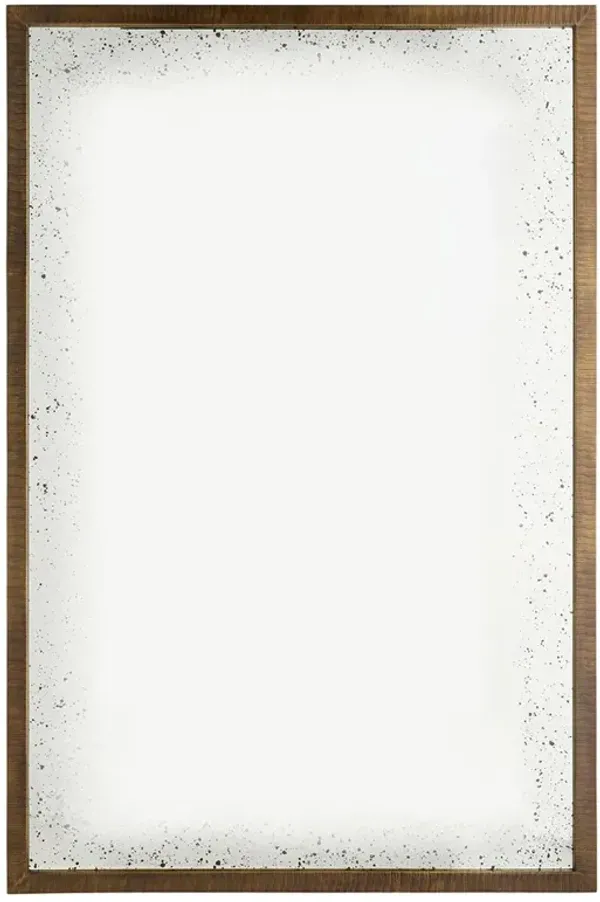 Jamie French Country Antique Brown Aluminum Rectangular Floor Mirror