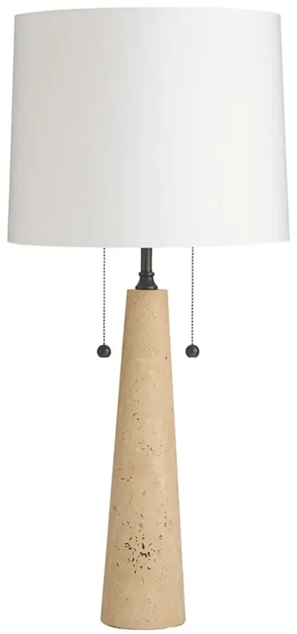 Sidney Coastal Beach Natural Travertine Table Lamp