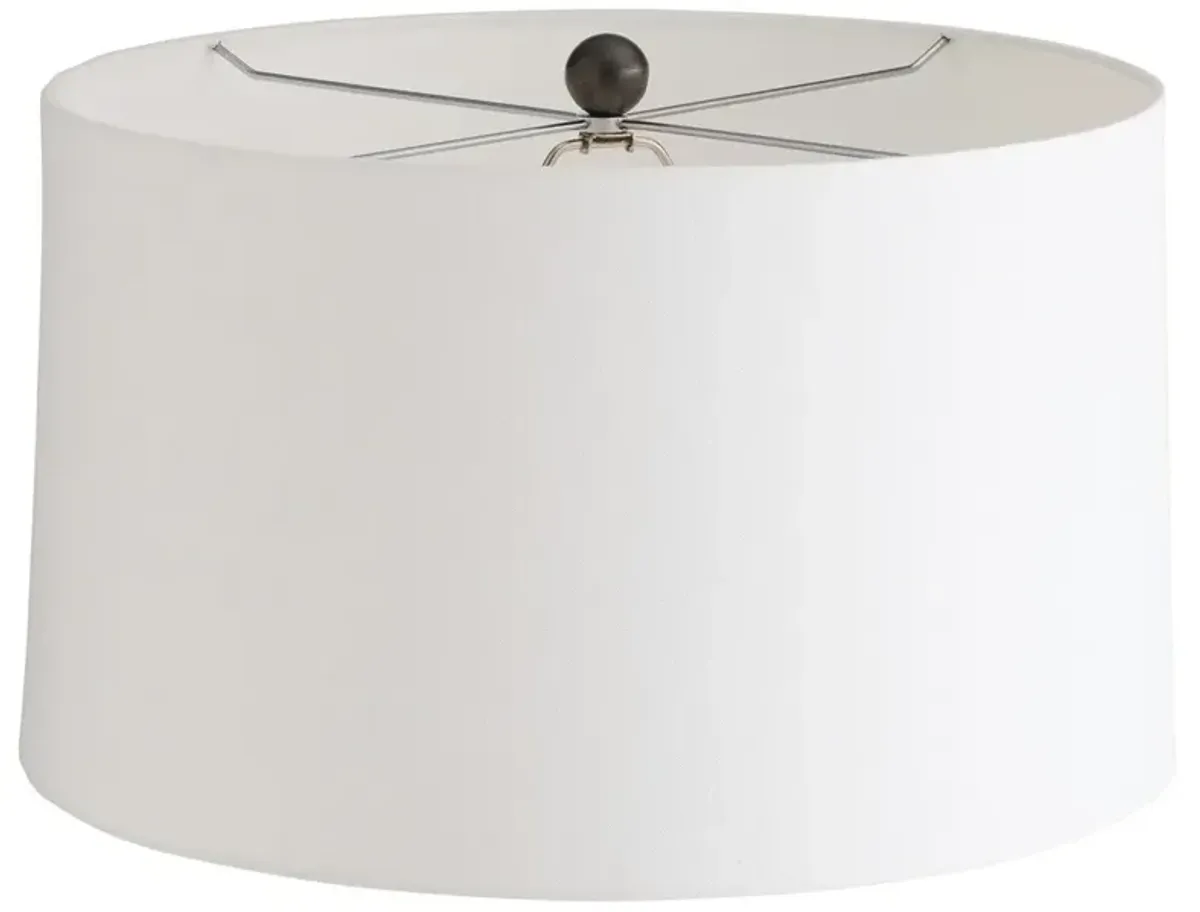 Kash Coastal Antique Brown Aluminum Column Floor Lamp