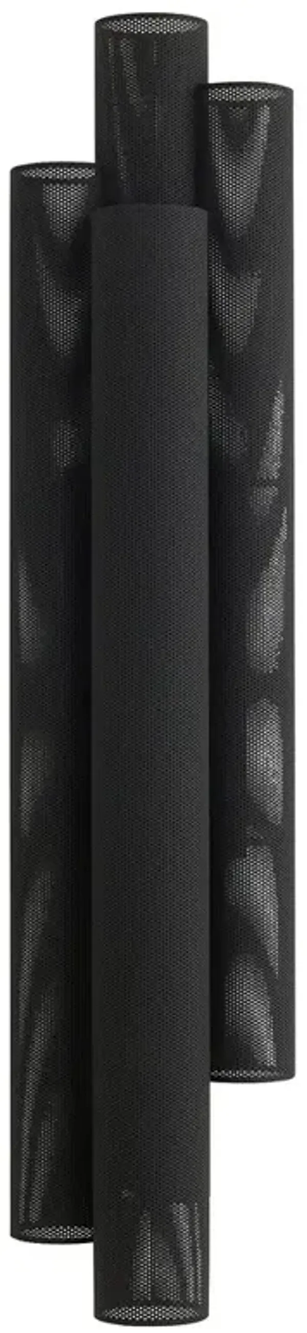 Punch Updated Traditional Matte Black Steel Cylinder Outdoor Sconce - Oversized