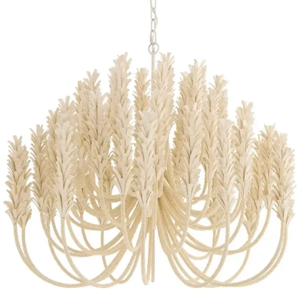 Kaia Coastal Beach Cream Coconut Shell Chandelier