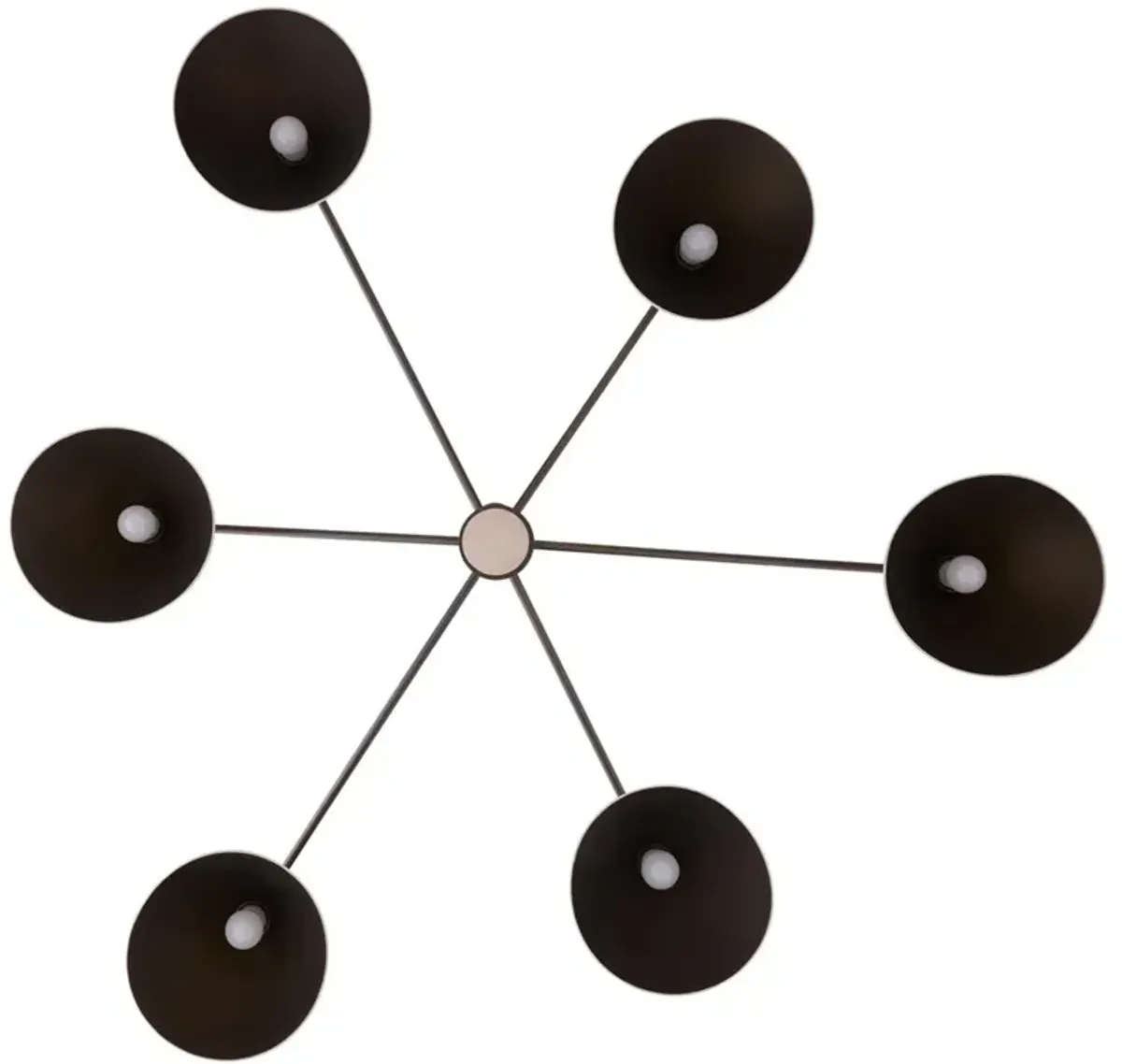 Inlet Traditional Bronze Steel Faux Shagreen Leather Shade Chandelier