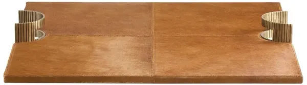 Jones Updated Traditional Brown Hair On Hide Square Decorative Tray
