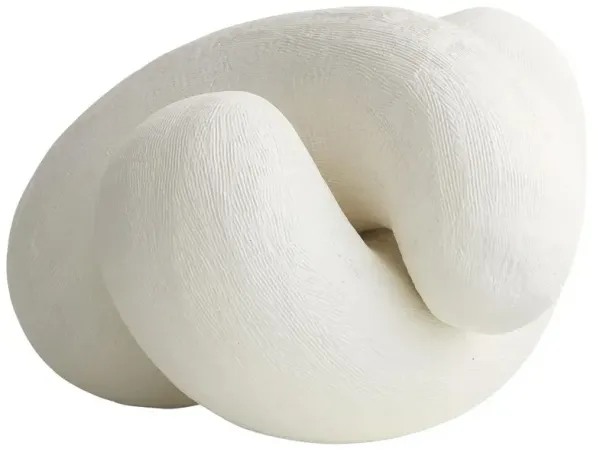 Kanzi Modern Classic White Resin Sculpture - Set of 2