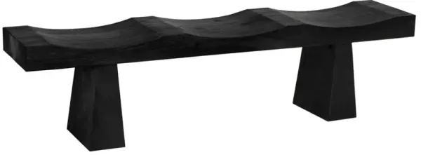 Haru Modern Classic Black Wood Bench