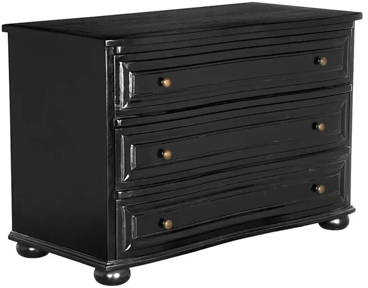 Londyn Updated Traditional Black Wood Dresser