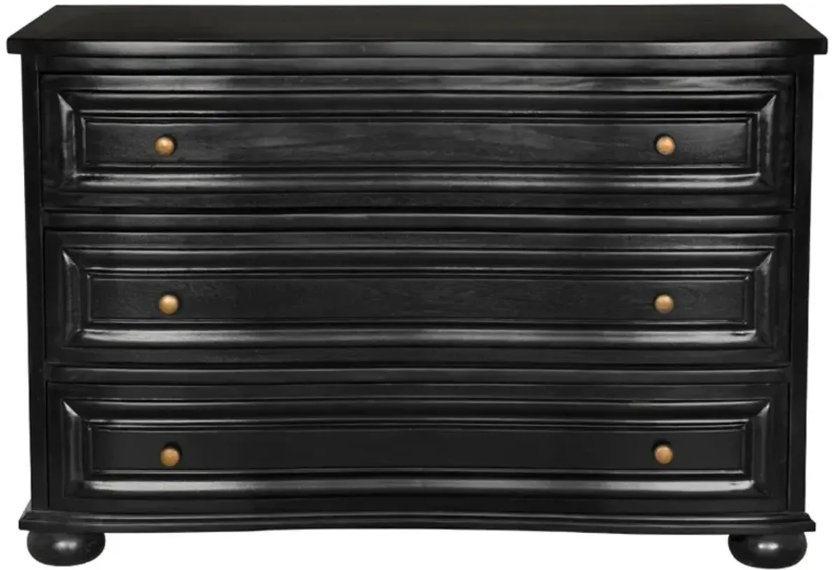 Londyn Updated Traditional Black Wood Dresser