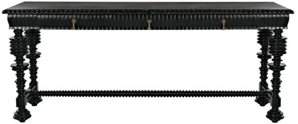 Percy Updated Traditional Black Console Table