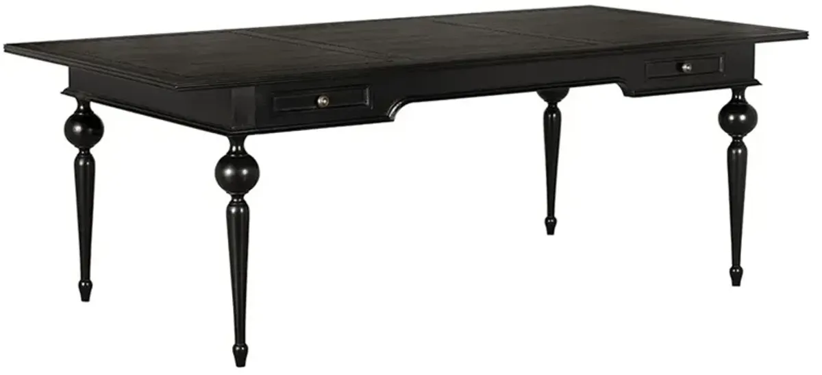 Landry Updated Traditional Black Wood Desk