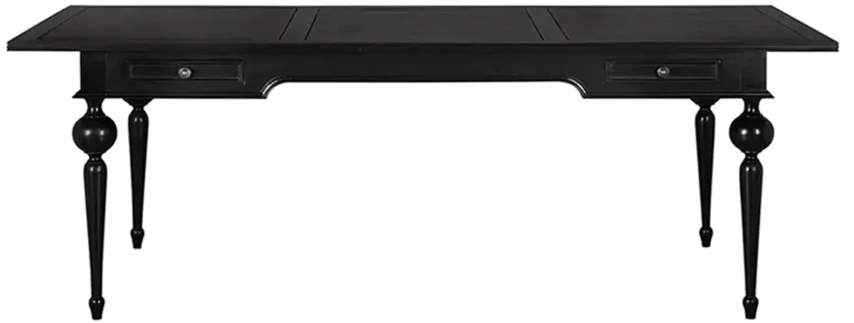 Landry Updated Traditional Black Wood Desk