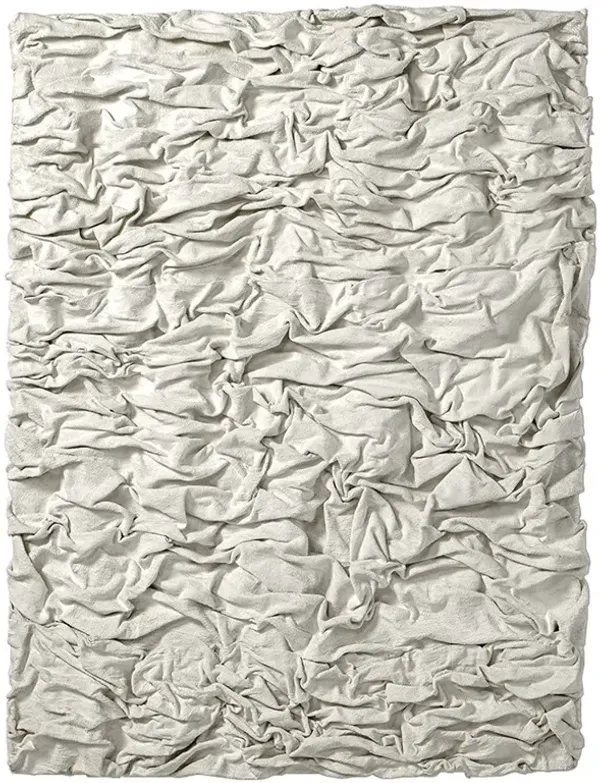 Palecek Chantelle Coastal Beach White Scrunched Velvet Mixed Media - 60x45