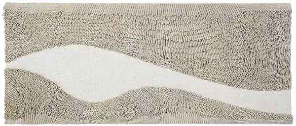 Palecek Lisbon Coastal Beach Light Taupe Wave Rattan Mixed Media - 32x74