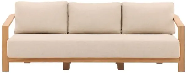 Ceasar Coastal Beach Natural Teak Outdoor Sofa - 85"