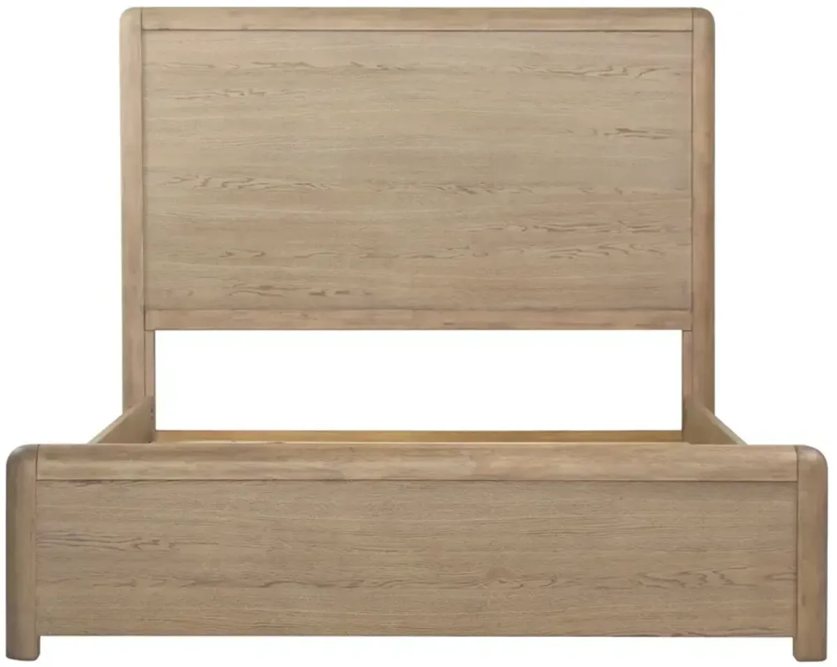 Tara Coastal Beach Natural Oak Bed - Queen