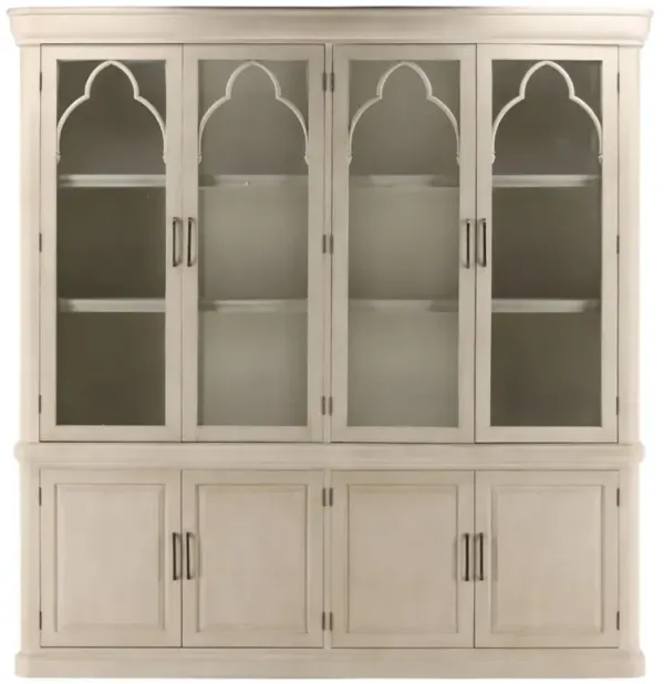 Martineau French Country Cream Wood Double Cabinet