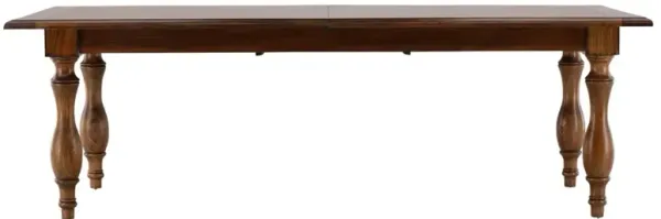 Millbrook Updated Traditional Brown Wood Rectangular Extendable Dining Table - 94-118"