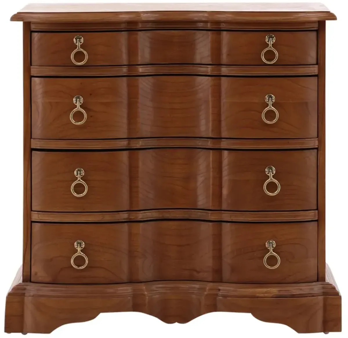 Marin French Country Natural Brown Mahogany Wood Bachelor Chest