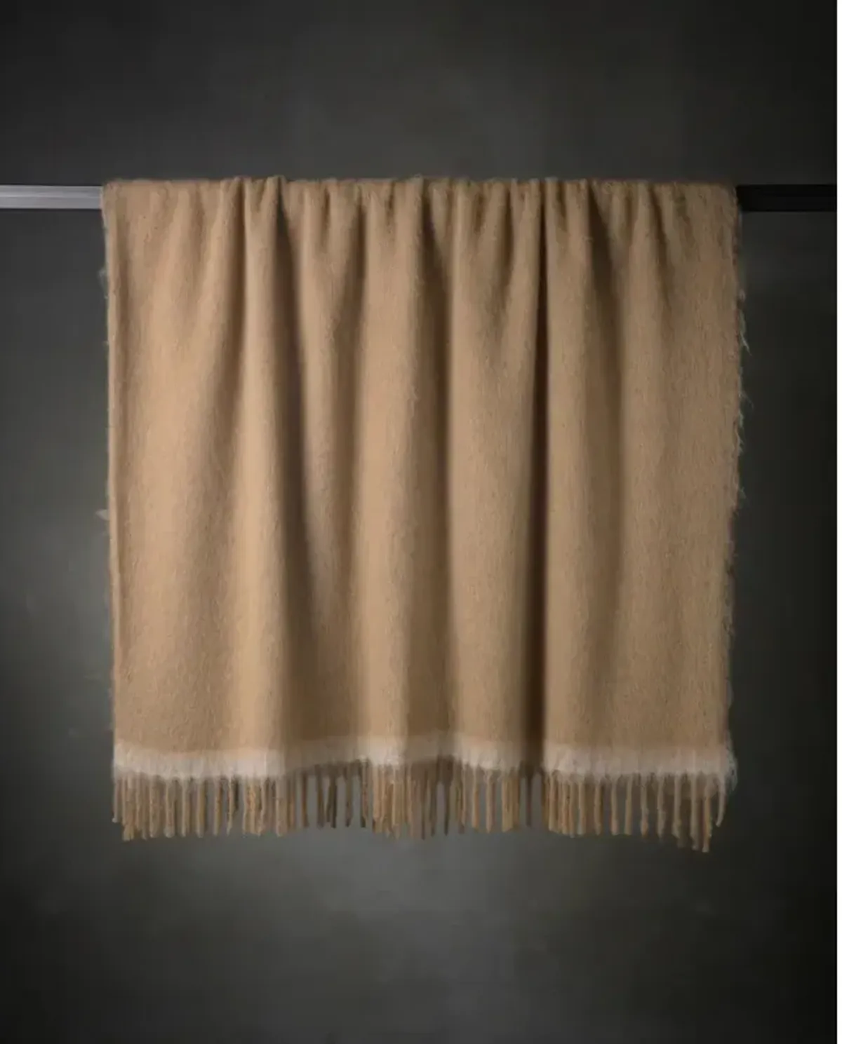 Ethan Modern Classic Brown Wool Woven Throw Blanket