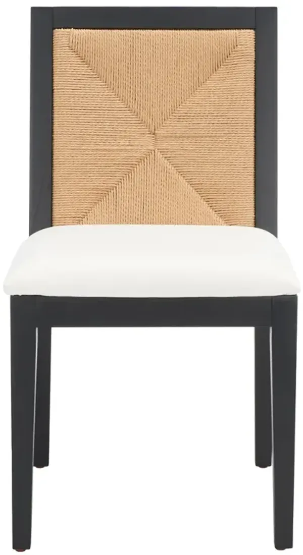 Josie Modern Classic White Performance Black Oak Dining Chair - Set of 2