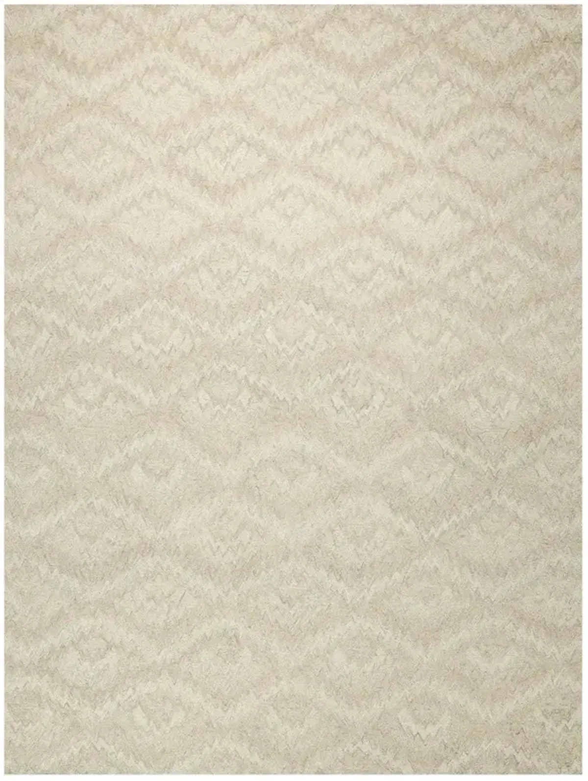 Linden Modern Classic Beige Wool Diamond Patterned Rug - 9'x12'