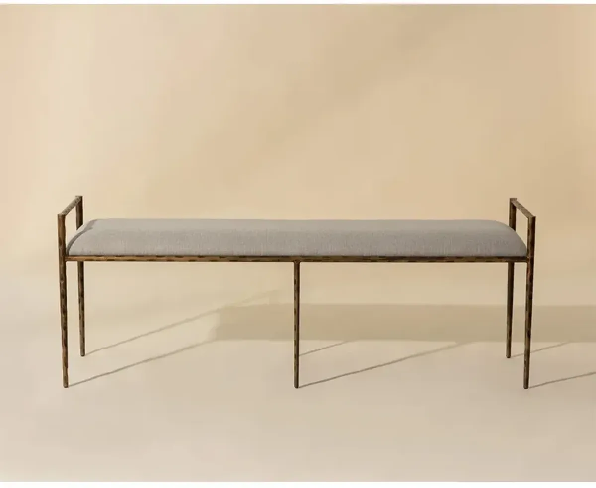Jonty Modern Classic Grey Performance Bedroom Bench