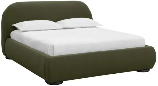 Carra Modern Classic Green Textured Bed - King