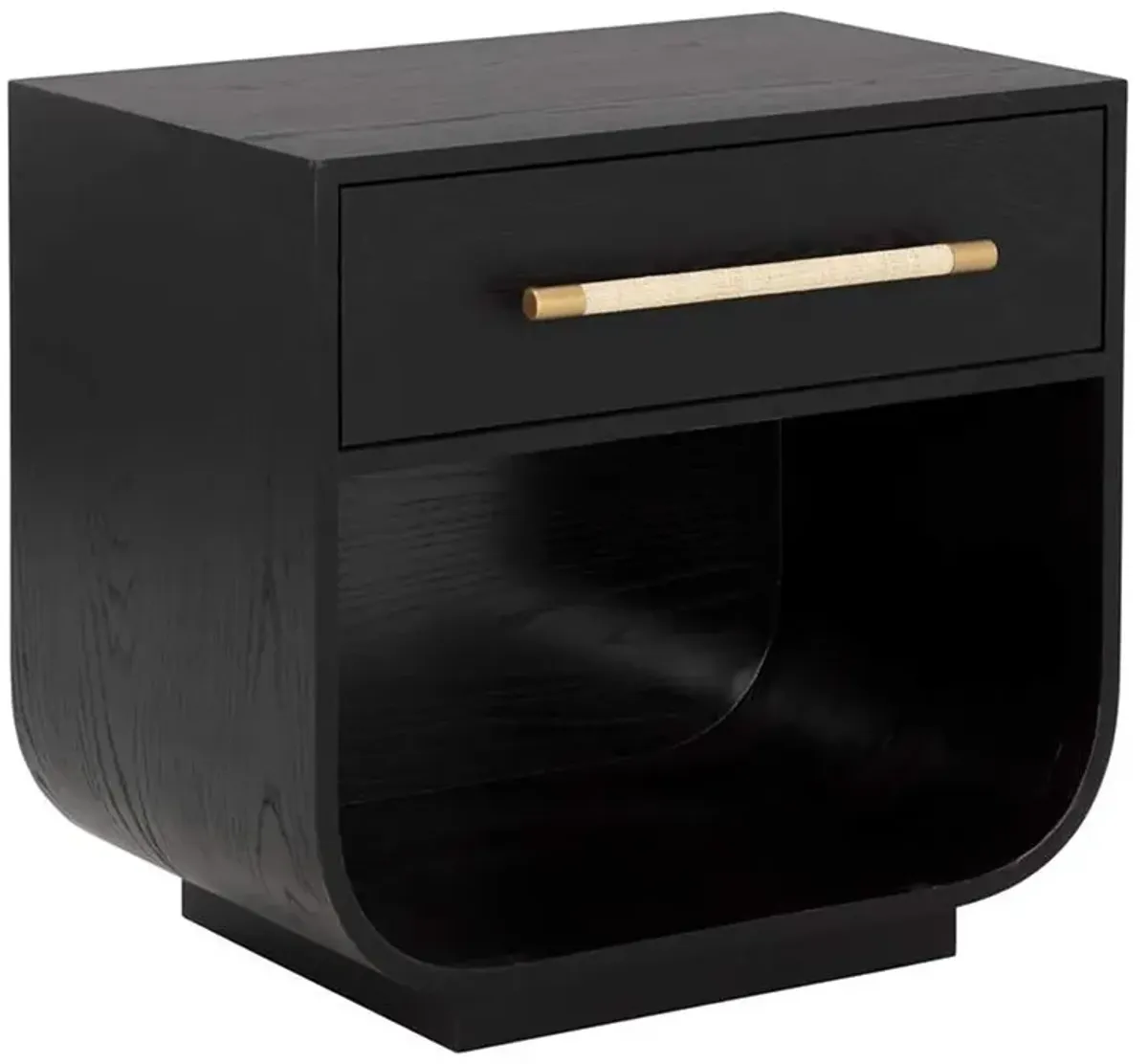 Ayelet Modern Classic Black Oak Nightstand