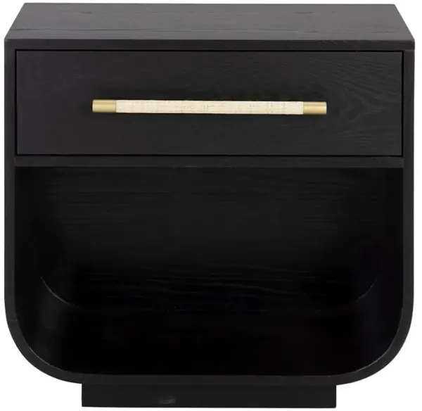 Ayelet Modern Classic Black Oak Nightstand