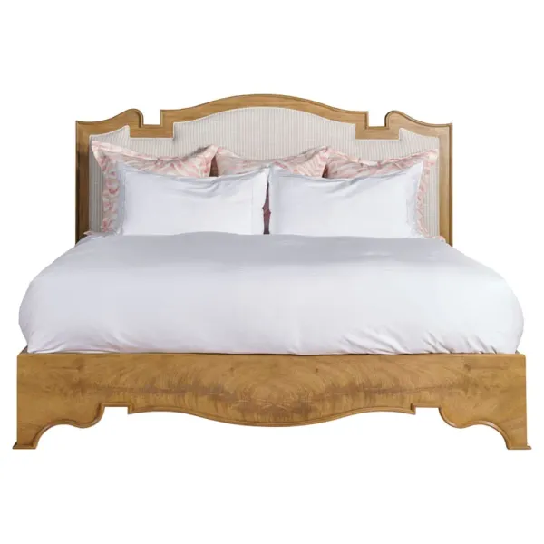 Barbizon Updated Traditional Brown Wood Bed - Queen