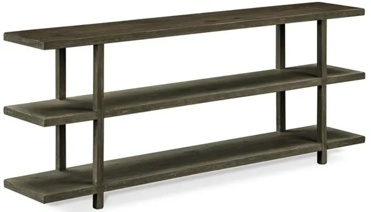 Collector Modern Classic Worn Black Oak Rectangular Console Table