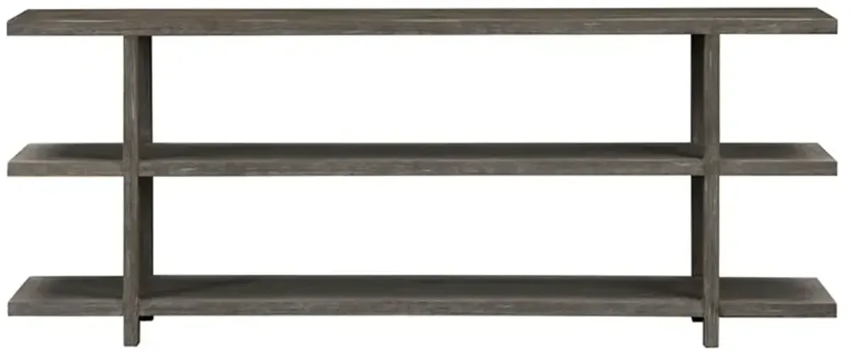 Collector Modern Classic Worn Black Oak Rectangular Console Table